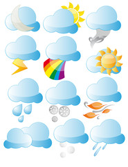 Obraz premium Collection of Weather icons