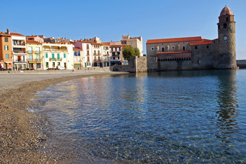 Plage deserte &agrave; Collioure