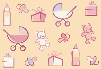 Seamless Baby Background Pattern