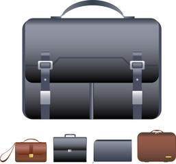 Vector brif case and bags