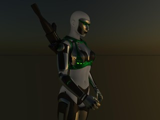 Fototapeta premium Cyborg Woman