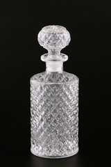 Crystal shtof on a black background