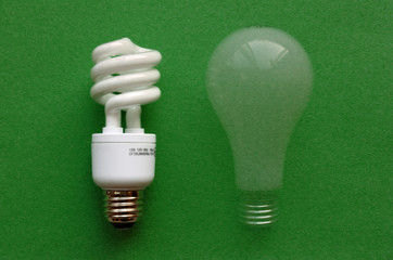 Compact Fluorescent Light (CFL) with fading incandescent bulb
