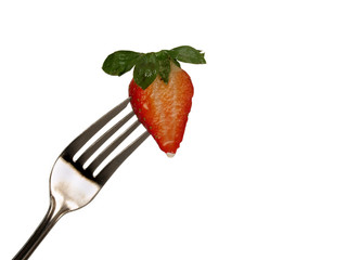 Strawberry on Fork