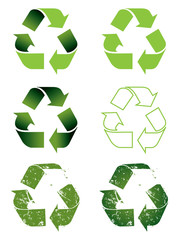 Fototapeta premium Recycle symbol set