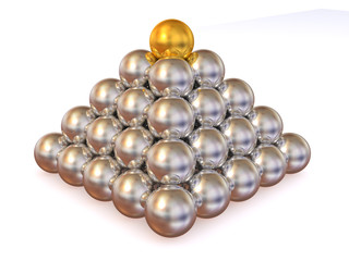 Pyramid from spheres