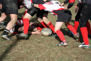 regroupement de rugby ou ruck