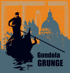 Gondola Grunge Background - 11909431