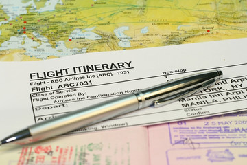 Flight itinerary