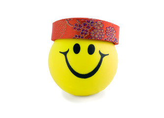 smiling ball in hat