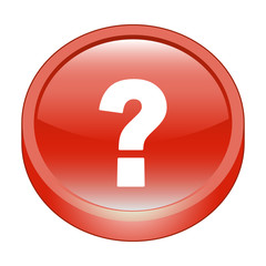 Glossy Question Sign Icon Button