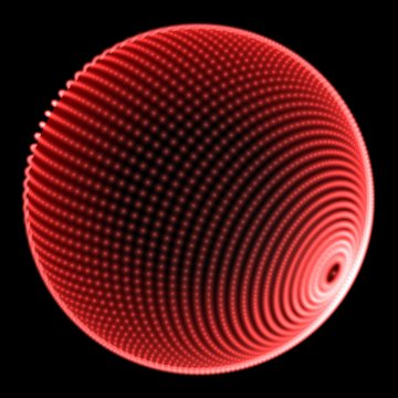 Sphere 3d red on black