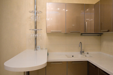 Modern kitchen interior in the new hom