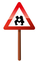 Schild Achtung LIebe