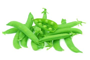 Pile of fresh green peas.
