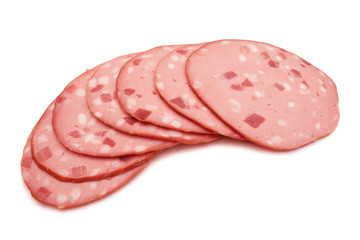 Sliced sausage.
