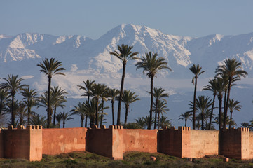 neige, palmiers et ramparts.