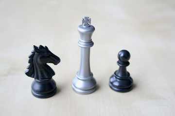 Schach, König, Pferd, Bauer