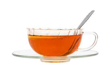 glass cup with tea