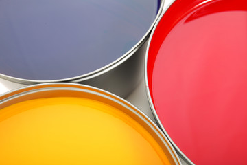 Printing press inks, cyan, magenta, yellow
