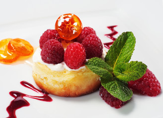 Ricotta Cheese Cake with Raspberry