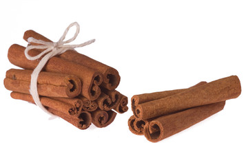 cinnamon isolated on white background