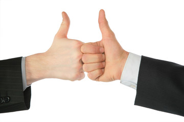 Two hands with ok gesture