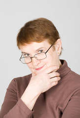 Fototapeta premium portrait of a mature aged smiling woman
