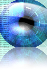 Fototapeta premium Eye being scanned