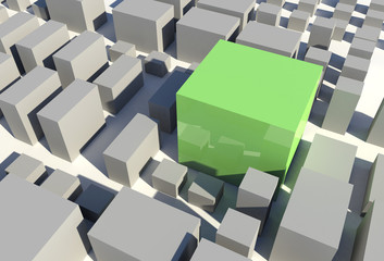 Lime Green 3D Rendering