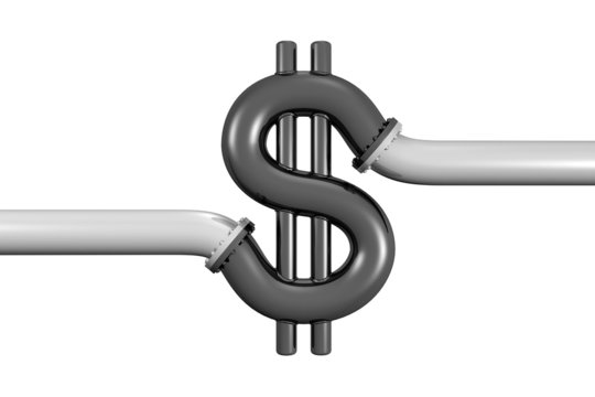 Pipeline en forme de dollar
