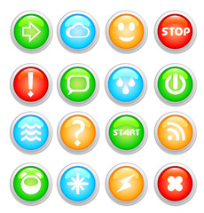 Vector glossy button.