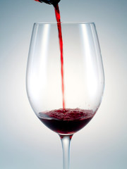 pouring red wine
