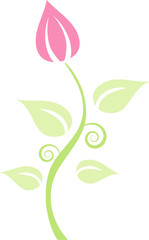 Einfache Bl&uuml;te/Blume in Pastellt&ouml;nen