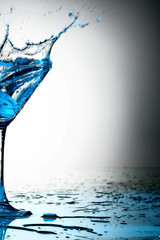 blue coctail splash