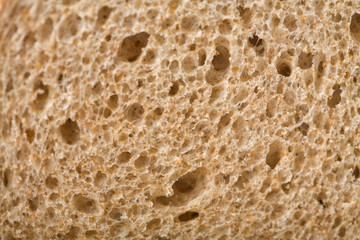 macro of wholemeal bread texture