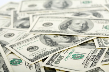 Dollar banknotes background