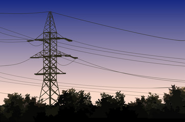 Fototapeta premium Powerlines