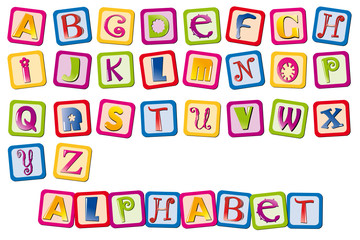 Alphabet carrés