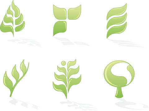 Environmental set of  logos