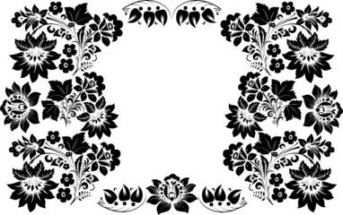 gorizontal frame with flowers