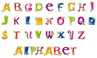 Alphabet Fleurs