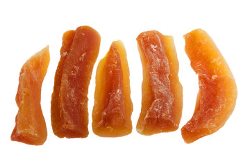 spears of dried papaya fruit