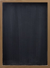 blank blackboard with vertical eraser smudges