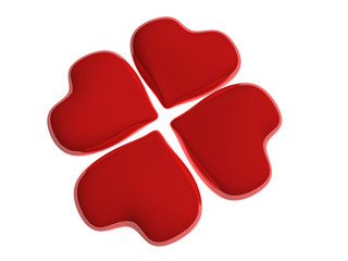 Four hearts