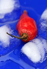 Zelfklevend Fotobehang Smeltende Chili Peper © deserttrends