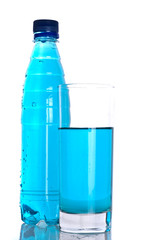 Glass of pouring water