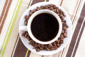 Obraz na płótnie Canvas Coffee and coffee grains