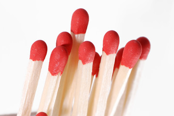 Matches in close-up