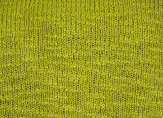Close up green knitted background